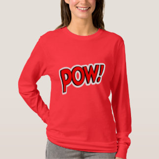 POW! Screwball Graphics Rotes Langarmshirt T-Shirt