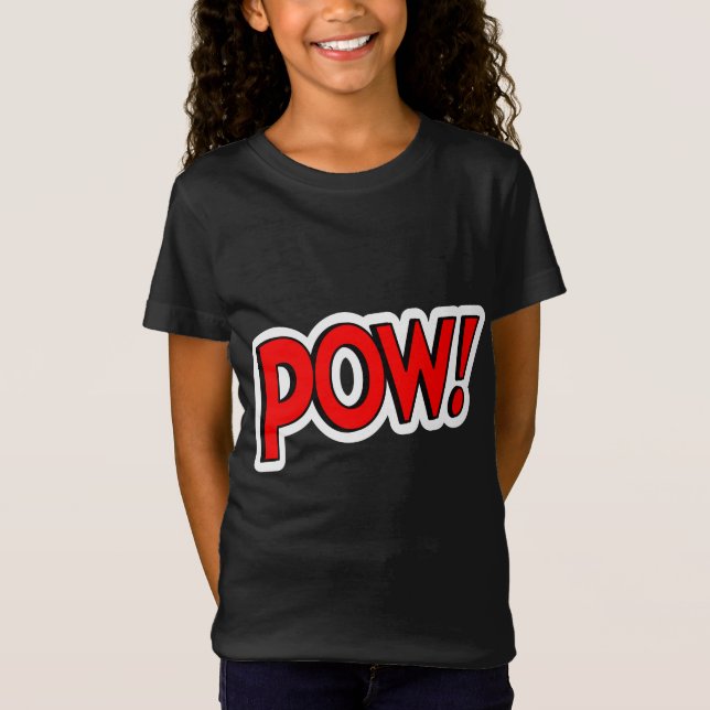 POW! Screwball Graphics Schwarz T-Shirt (Vorderseite)