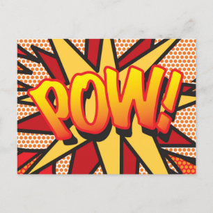 POW Spaß Retro-Comic-Book-Pop-Art Ankündigungspostkarte