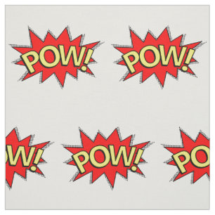 POW! - Superhero Comic Book Red/Yellow Buble Stoff