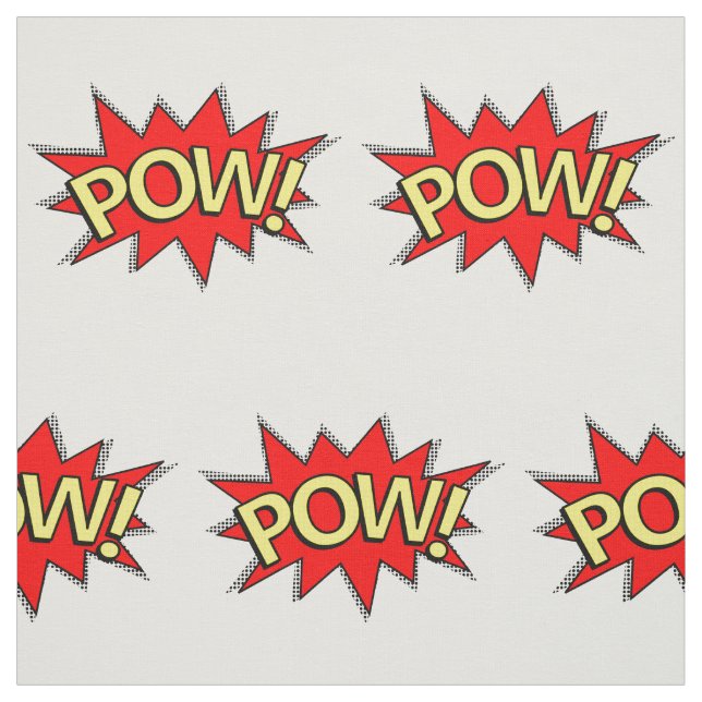 POW! - Superhero Comic Book Red/Yellow Buble Stoff (Muster)
