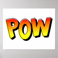 POW-Typografie Comic Pop Art