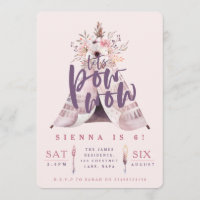 Pow wow zwei Geburtstagsparty einladen