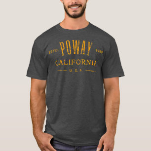 Poway California USA Design Vintag Style Poway CA T-Shirt