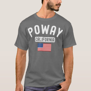 Poway California USA Flag Vintag Cali Bear San Di T-Shirt