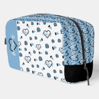 Powder Blue Cheer Hearts, Pom Poms, Megaphon