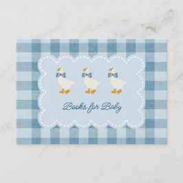 Powder Blue Gingham Goose Books for Baby Begleitkarte
