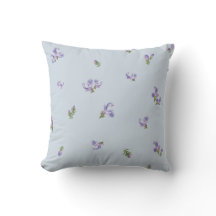 Powder Blue Japanese Rosemary Floral Pattern