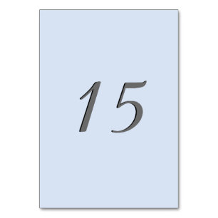 Powder Blue Tischnummer Cards