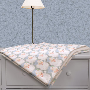 Powder Blue Vintag Santa Claus Winking Weihnachten Fleecedecke