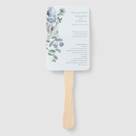 Powder Blue Wedding Hand Fan Fächer