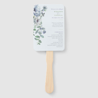 Powder Blue Wedding Hand Fan Fächer