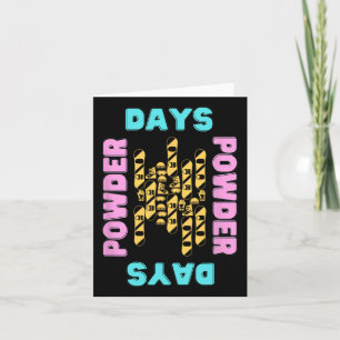 Powder Days Snowboarden Park Skilift Außenbereich Karte