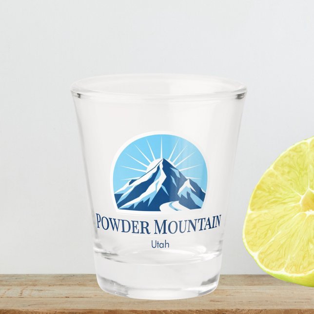  Powder Mountain utah Shot glass Schnapsglas (Von Creator hochgeladen)