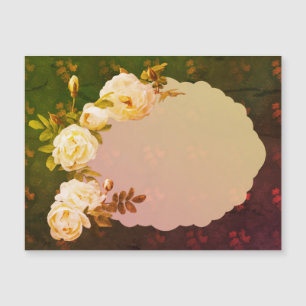 Powder Red Roses on Gothic Rose Background Magnetkarte