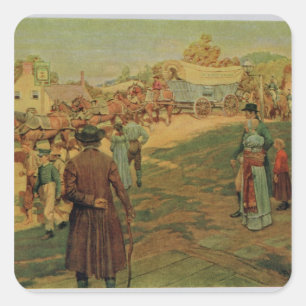Powder zum Perry am Erie-See, 1911 Quadratischer Aufkleber