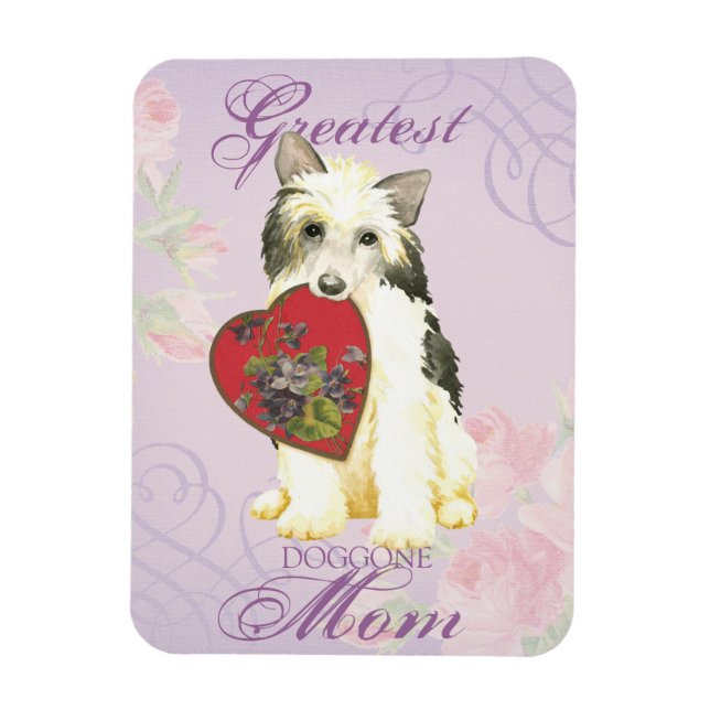 Powderpuff Heart Mama Magnet (Vertikal)