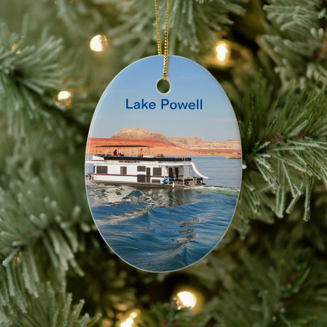 Powell: Houseboot, das Wellen macht, Arizona Keramik Ornament (Baum)