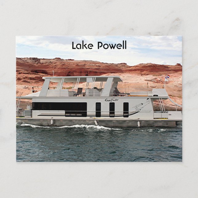 Powell-See: Houseboat, Arizona, USA 10 Postkarte (Vorderseite)