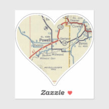 Powell Wyoming Vintag Map