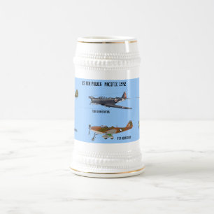Power 1942 Flugzeugstein Bierglas