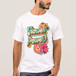 Power 60er 70er Hippie Retro T-Shirt
