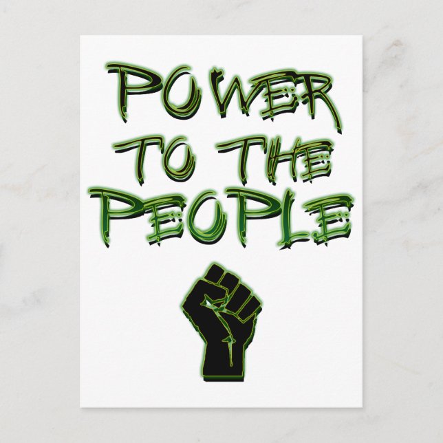 Power an das Volk! Postkarte (Vorderseite)