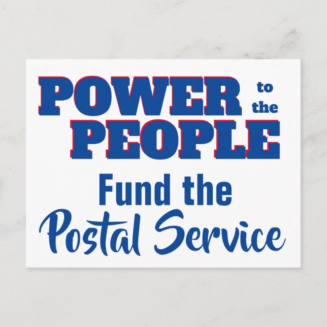 Power an den People Fund Post Office Template Postkarte (Vorderseite)