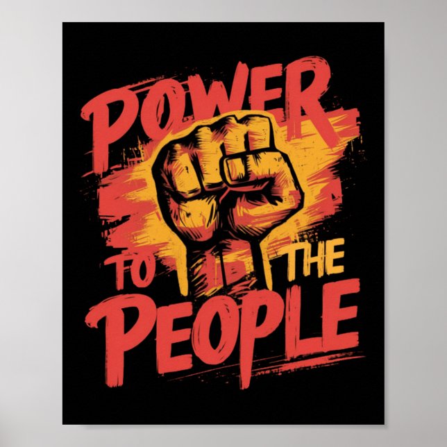 Power an die Menschen Poster (Vorne)