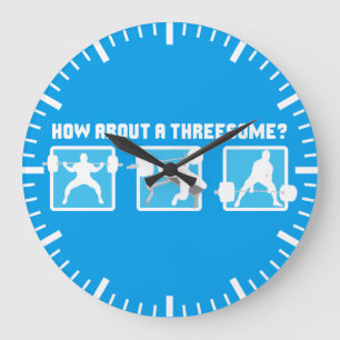 "Power-anhebende" - Hocke, Bank, Deadlift Große Wanduhr