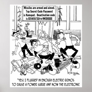 Power-Anstieg-Cartoon 7308 Poster