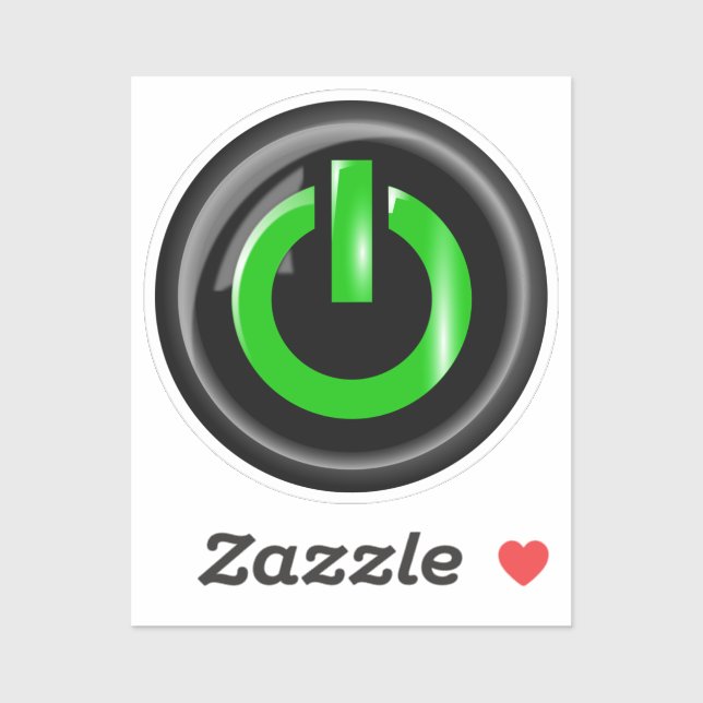 Power auf Symbol Aufkleber (Blatt)