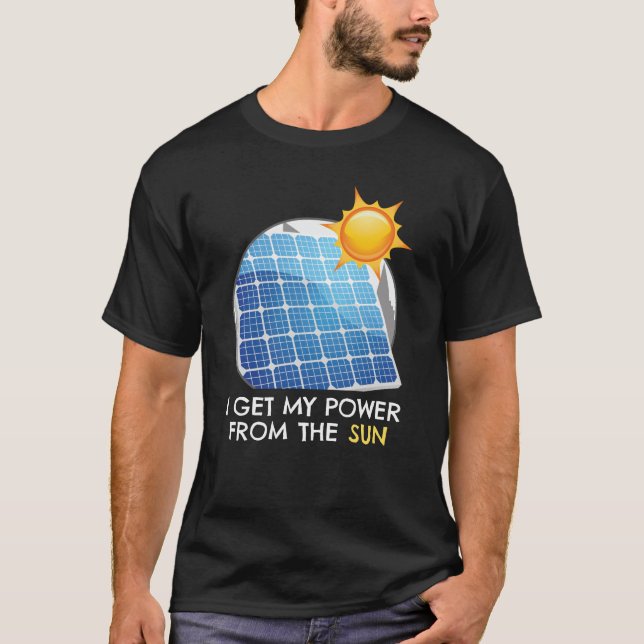 Power aus der Sonnenfotovoltaie T-Shirt (Vorderseite)