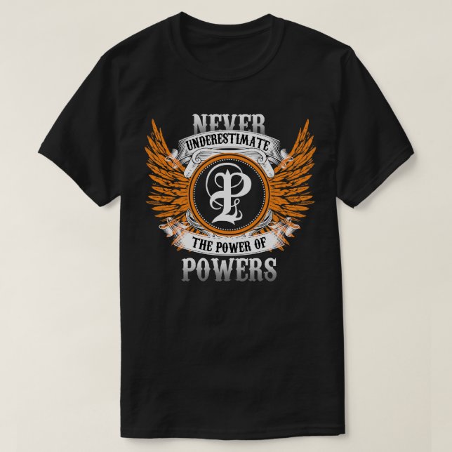 Power benennen Shirt nie unterschätzen den Power (Design vorne)