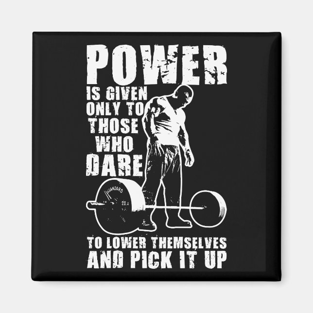 POWER - BODYBUILDING MOTIVIEREND MAGNET (Vorne)