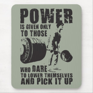 POWER - BODYBUILDING MOTIVIEREND MOUSEPAD