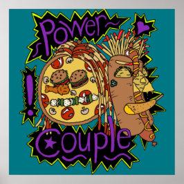 Power Couple Color Poster