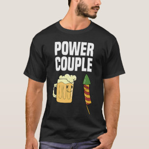 Power Couple Feuerwerk 4. Juli Patriotische Männer T-Shirt