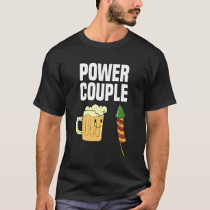Power Couple Feuerwerk 4. Juli Patriotische Männer T-Shirt