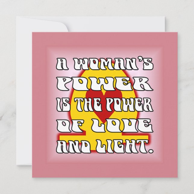 Power der Frau Mitteilungskarte (Vorderseite)