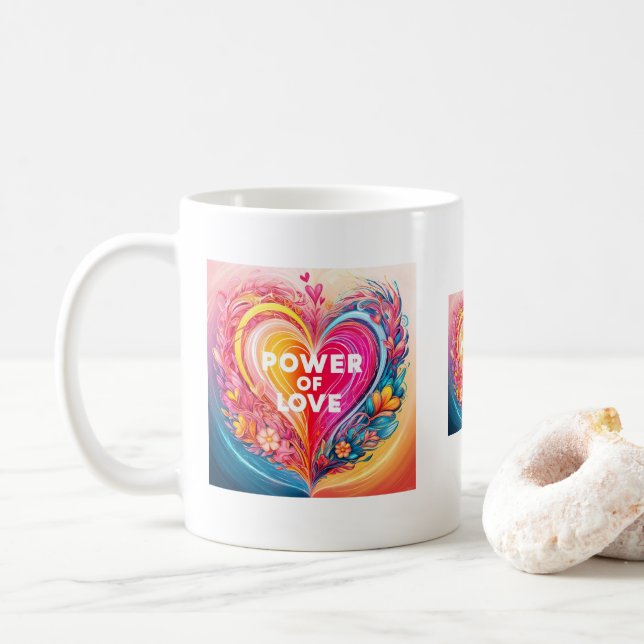"Power der Liebe™ V3 Kaffee-Tasse Kaffeetasse (Mit Donut)