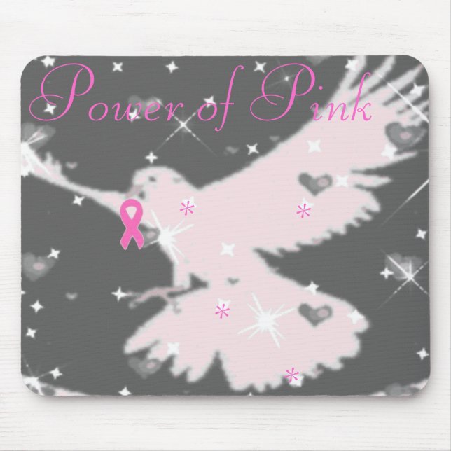 Power der rosa Ribbon Mousepad (Vorne)