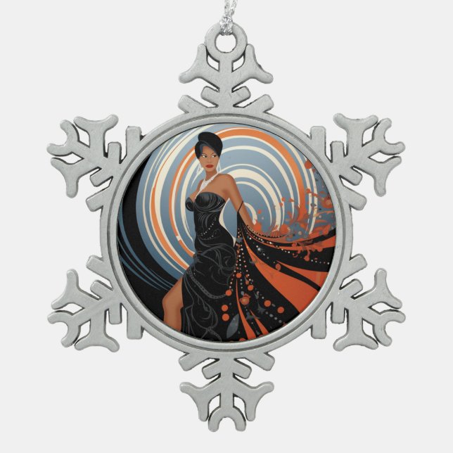 POWER DER SCHÖNHEIT #2 SCHNEEFLOCKEN Zinn-Ornament (Vorderseite)