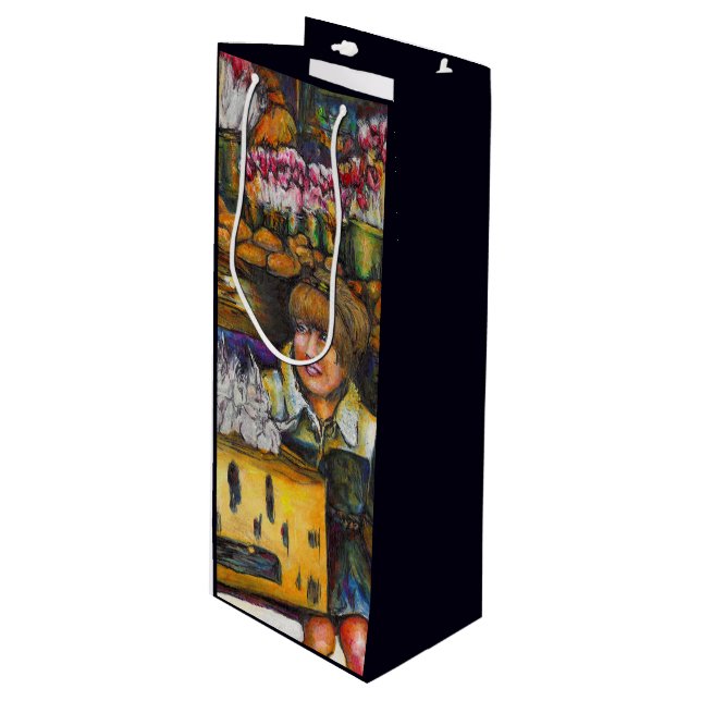 Power des Empathie Geschenktüte Für Weinflaschen (Vorderseite Schrägansicht)