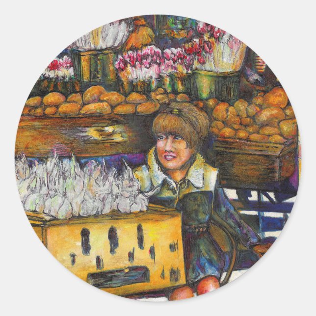 Power des Empathie Runder Aufkleber (Vorderseite)