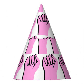 Power des Feminismus: Symbolisches Vintages Muster Partyhütchen