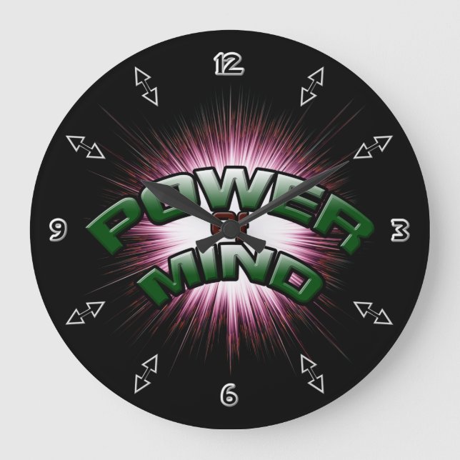 Power des Geistes Große Wanduhr (Vorderseite)