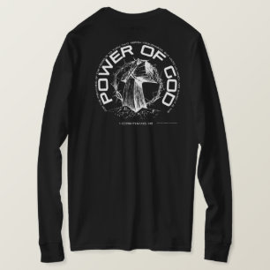 Power des Gottes - lange Hülse, schwarz T-Shirt