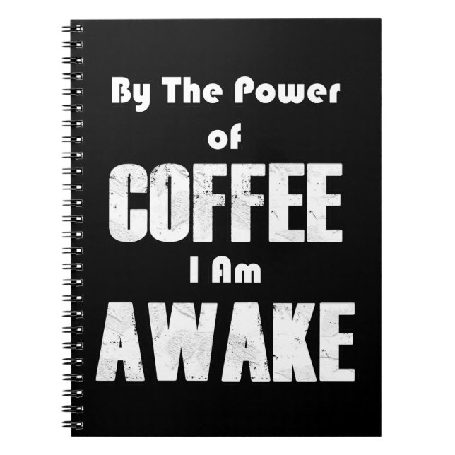 Power des Kaffees (in Weiß) Notizblock (Vorderseite)