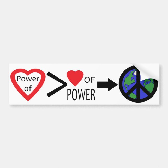 Power des Liebe-Autoaufklebers Autoaufkleber (Vorne)